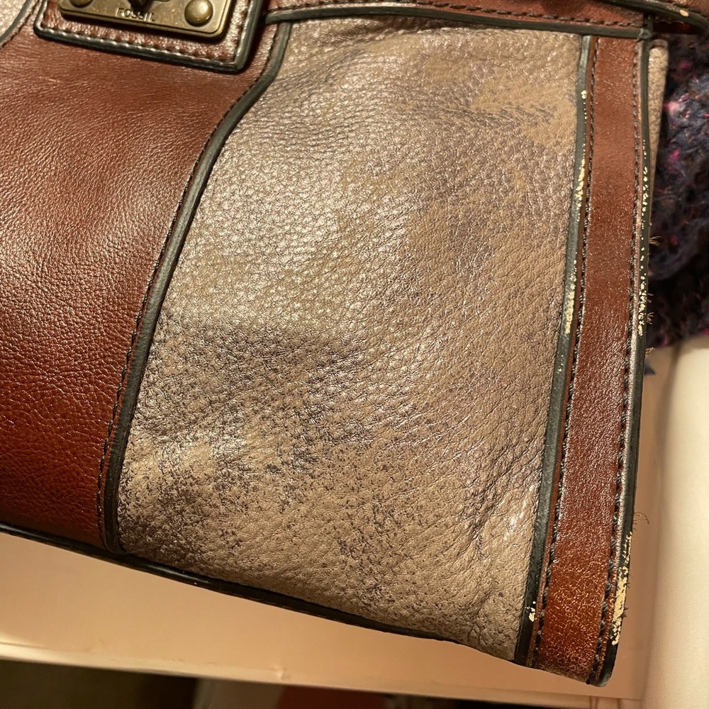 Fossil Vintage Re-Issue {Vri} Cognac Satchel - image 5